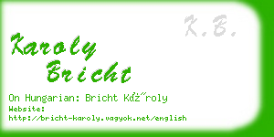 karoly bricht business card